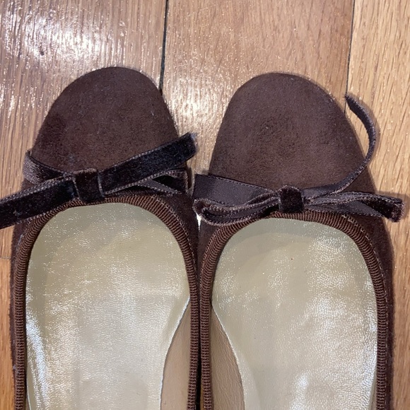 Brown suede ballet flats - Picture 3 of 5